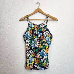 Ellen Tracy Floral print tankini top swimsuit